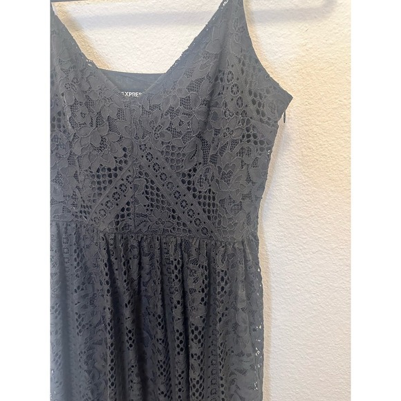 Express Dress, eyelet pattern. Women’s size Medium, black - Picture 3 of 7